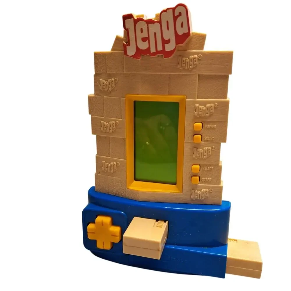 JENGA ELECTRONIC HANDHELD GAME 2008 ZIZZLE TRAVEL PACKABLE FUN TESTED AND WORKS